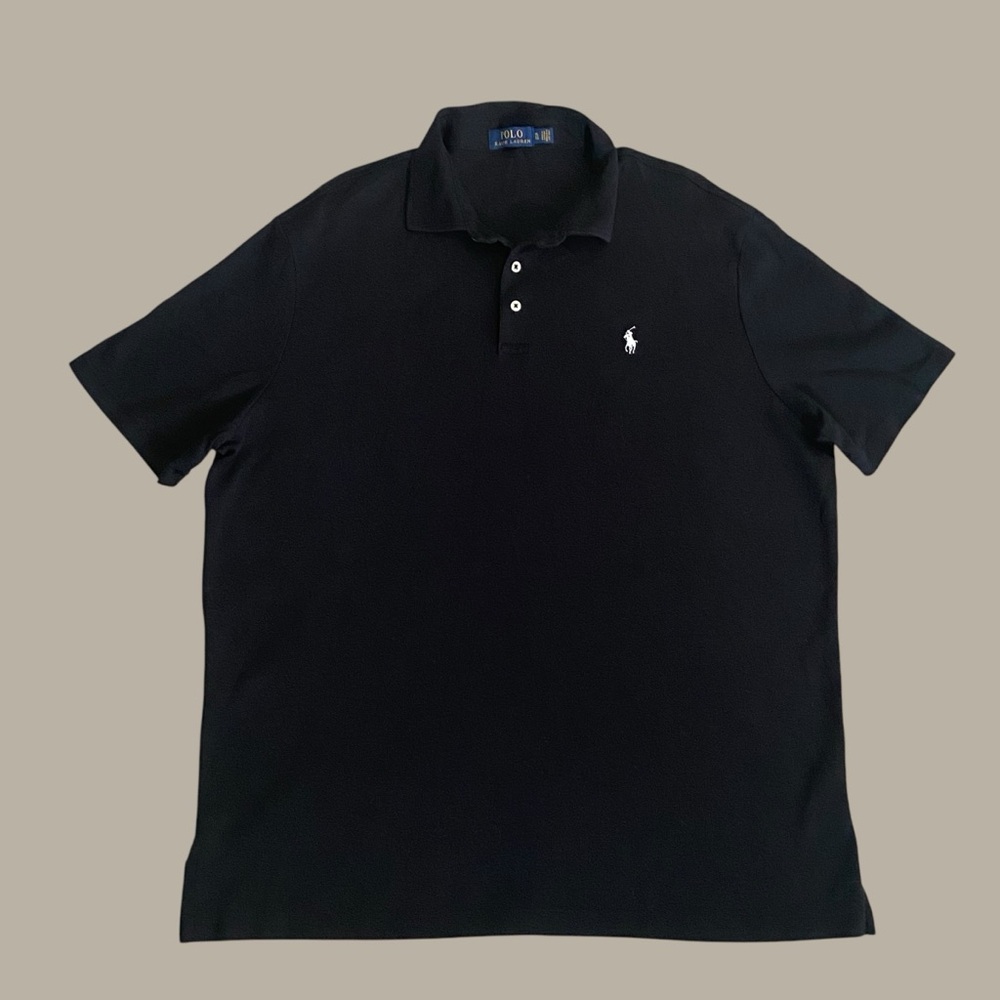 Polo Ralph Lauren Classic Fit Soft Cotton Polo Shirt SZ XL Black - Picture 2 of 7